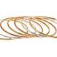 Set of 7 Stackable Bangle Bracelets – Mixed Metal Plated