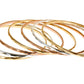 Set of 7 Stackable Bangle Bracelets – Mixed Metal Plated