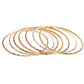 Set of 7 Stackable Bangle Bracelets – Mixed Metal Plated