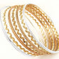 Set of 7 Stackable Bangle Bracelets – Mixed Metal Plated