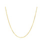Sterling Silver Box Chain Necklace in Gold Finish – 1mm Width
