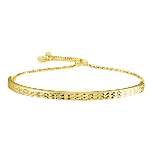 Italian Sterling Silver Adjustable Bangle Bracelet
