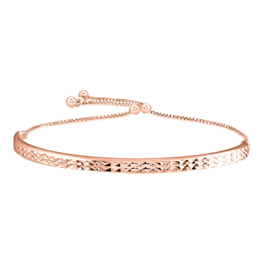 Italian Sterling Silver Adjustable Bangle Bracelet