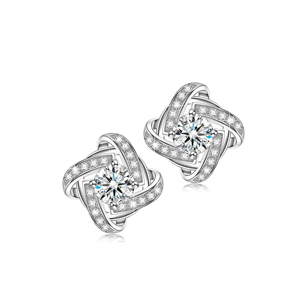 Love Knot Crystal Stud Earrings Made With Swarovski Elements