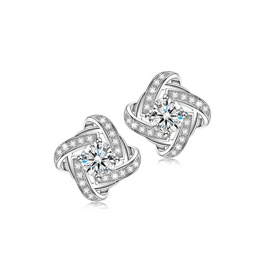 Love Knot Crystal Stud Earrings Made With Swarovski Elements