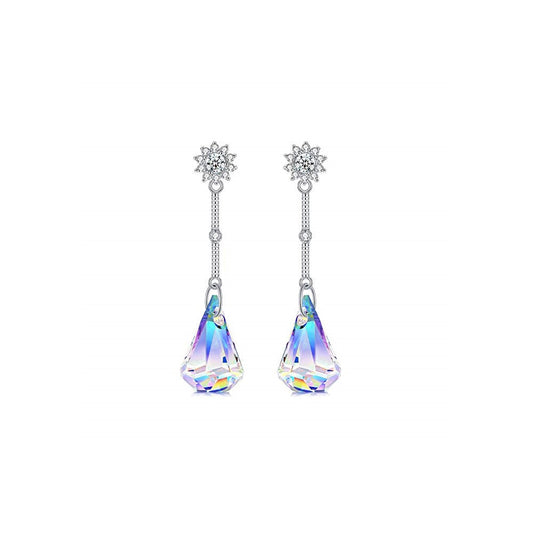 Aurora Borealis Swarovski Crystal Drop Earrings