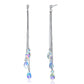 Aurora Borealis Swarovski Crystal Asymmetrical Drop Earrings