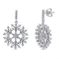 Crystal Snowflake Drop Earrings — Made With Swarovski Elements