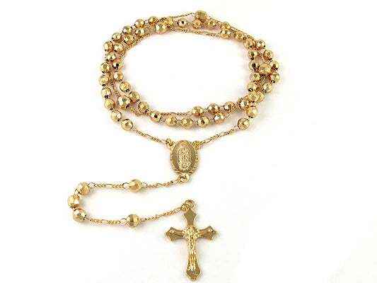 18K Gold Plated Rosary Necklace