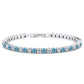 Round Cut Cubic Zirconia Tennis Bracelets — 10 Color Options