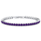 Round Cut Cubic Zirconia Tennis Bracelets — 10 Color Options