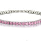 Round Cut Cubic Zirconia Tennis Bracelets — 10 Color Options