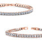 Set of 2 Round and Princess Cut Crystal Tennis Bracelets