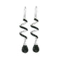 Spiral Crystal Drop Earrings