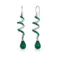 Spiral Crystal Drop Earrings