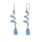 Spiral Crystal Drop Earrings