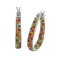 Graduated Crystal Hoop Earrings