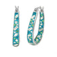 Graduated Multi-Stone Crystal Hoop Earrings