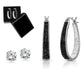 side Out Swarovski Crystal Hoop and Stud Set — Made With Swarovski Elements