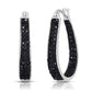 Graduated Crystal Hoop Earrings