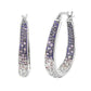 Graduated Crystal Hoop Earrings