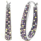 Graduated Aurora Borealis Crystal Hoop Earrings