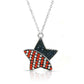 American Flag Crystal Necklace