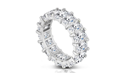 Emerald Cut Crystal Eternity Band — Made With Swarovski Elements
