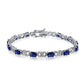 Genuine Sapphire Gemstone and Diamond Accent Tennis Bracelet