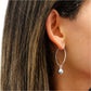 Sterling Silver Marquise Pull Through Ball Drop Earrings