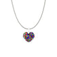 Sterling Silver Crystal Studded Heart Necklace