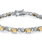 Genuine Citrine Gemstone and Diamond Accent Infinity Bracelet
