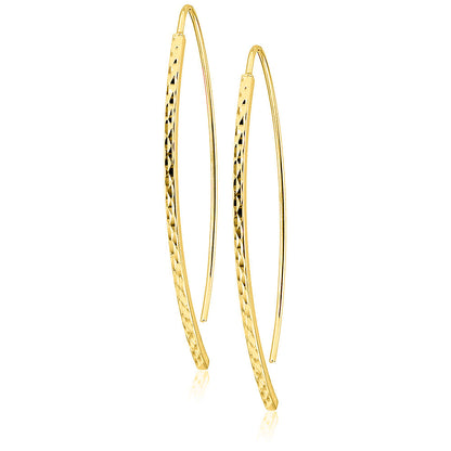 Sterling Silver Diamond Cut Twisted Hoops – Gold or Rose Gold