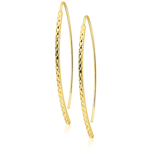 Sterling Silver Diamond Cut Twisted Hoops – Gold or Rose Gold