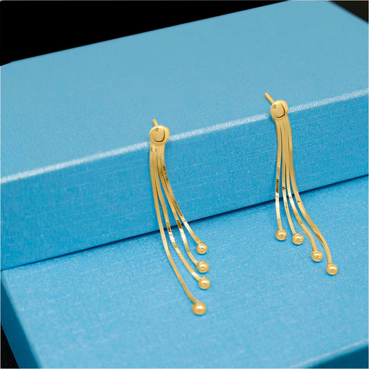 Italian Sterling Silver Asymmetrical Drop Earrings