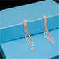 Italian Sterling Silver Asymmetrical Drop Earrings