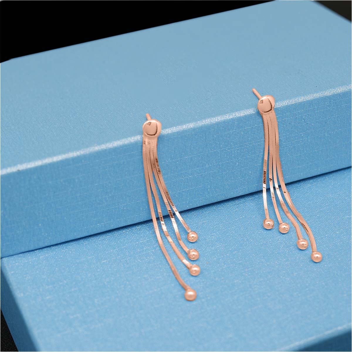 Italian Sterling Silver Asymmetrical Drop Earrings