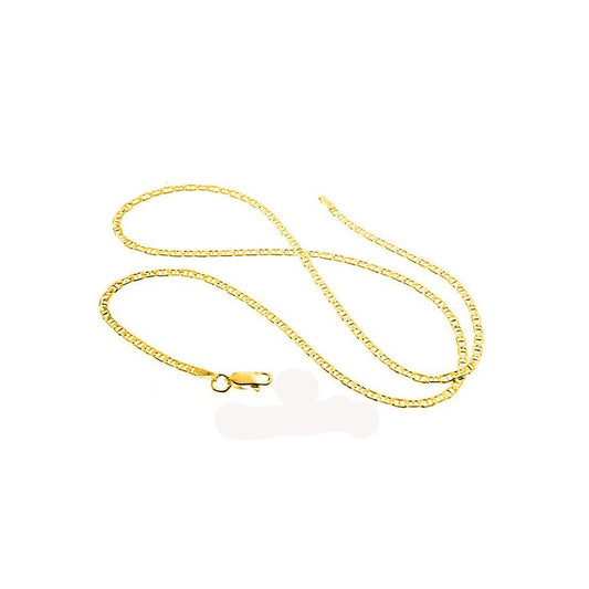 Italian Gucci Chain Necklace in 18K Gold or Rose Gold Over 925 Sterling Silver