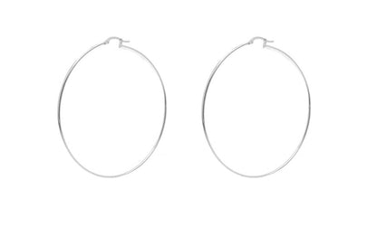 Set of 3 Sterling Silver 15mm, 25mm, and 35mm Classic Hoop Earrings