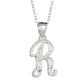 Sterling Silver Diamond-Cut Initial Necklace