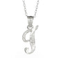 Sterling Silver Diamond-Cut Initial Necklace