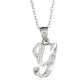 Sterling Silver Diamond-Cut Initial Necklace