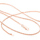 1MM Rope Chain Necklace in 925 Sterling Silver – Available in Silver, Gold, or Rose Gold
