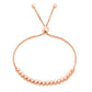 Italian Sterling Silver Adjustable Beaded Bracelet