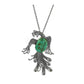 Genuine Turquoise and Marcasite Sterling Silver Animal Necklace