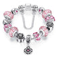 Murano Bracelet with Flower Charm and Austrian Crystals