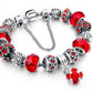 Crystal Bead Bracelet With Ball Charm and Austrian Crystals