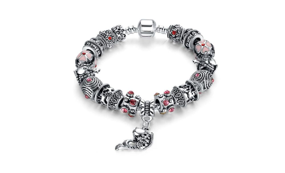 Genuine Murano And Crystal Charm Bracelets