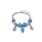 Murano Bead Bracelet With Owl Charm and Austrian Crystals