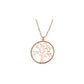 Italian Sterling Silver Diamond Cut Tree Of Life Necklace